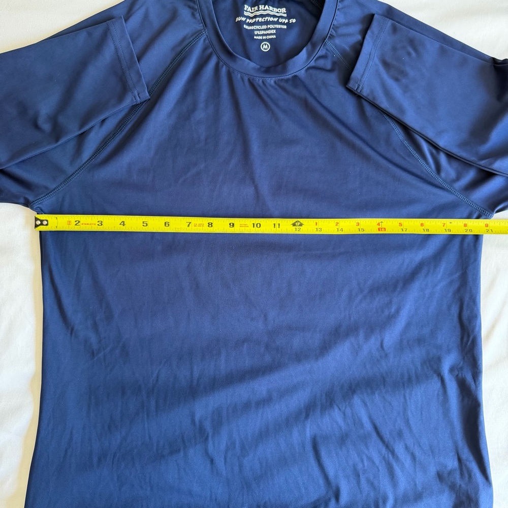 Fair Harbor Anchor Sun Protection 50 Navy Blue Swim Rash Guard Long Sleeve Shirt - Picture 17 of 17
